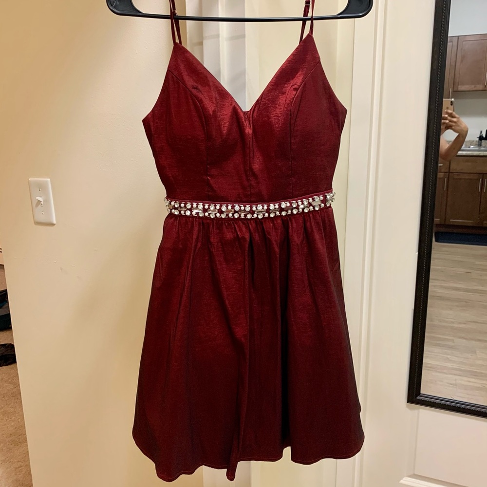 Maroon cocktail dress